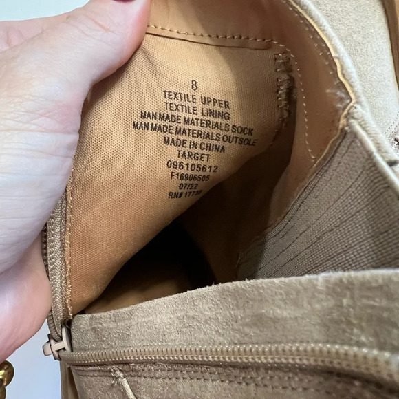 UNIVERSAL THREAD light natural chelsea boots booties - Picture 6 of 11